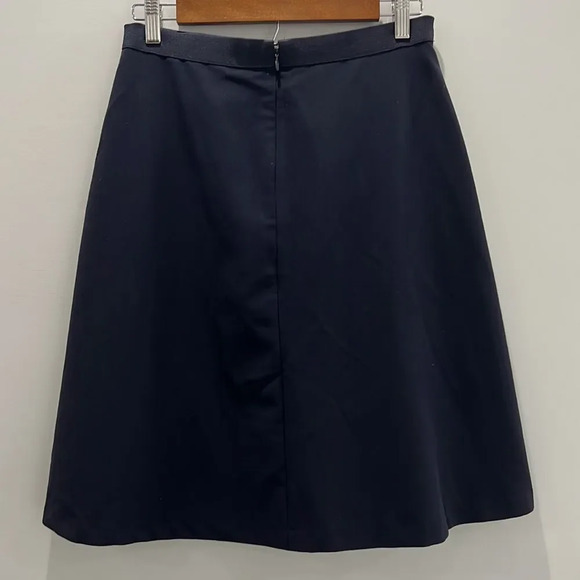 Ellen Tracy Blue Pleated Front Knee Length Dress elastic waist band size 4 - Picture 4 of 5